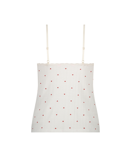Cami lace top, Biały