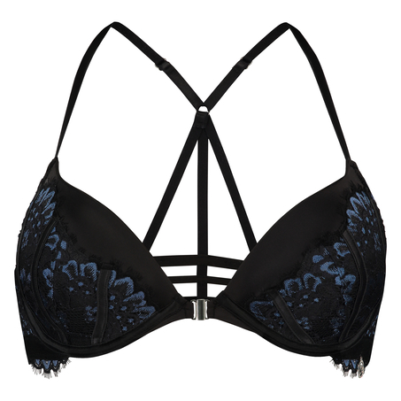 Doutzen Enchanted padded underwired push-up bra, Czarny