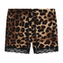 Velvet Shorts Leopard, Czarny