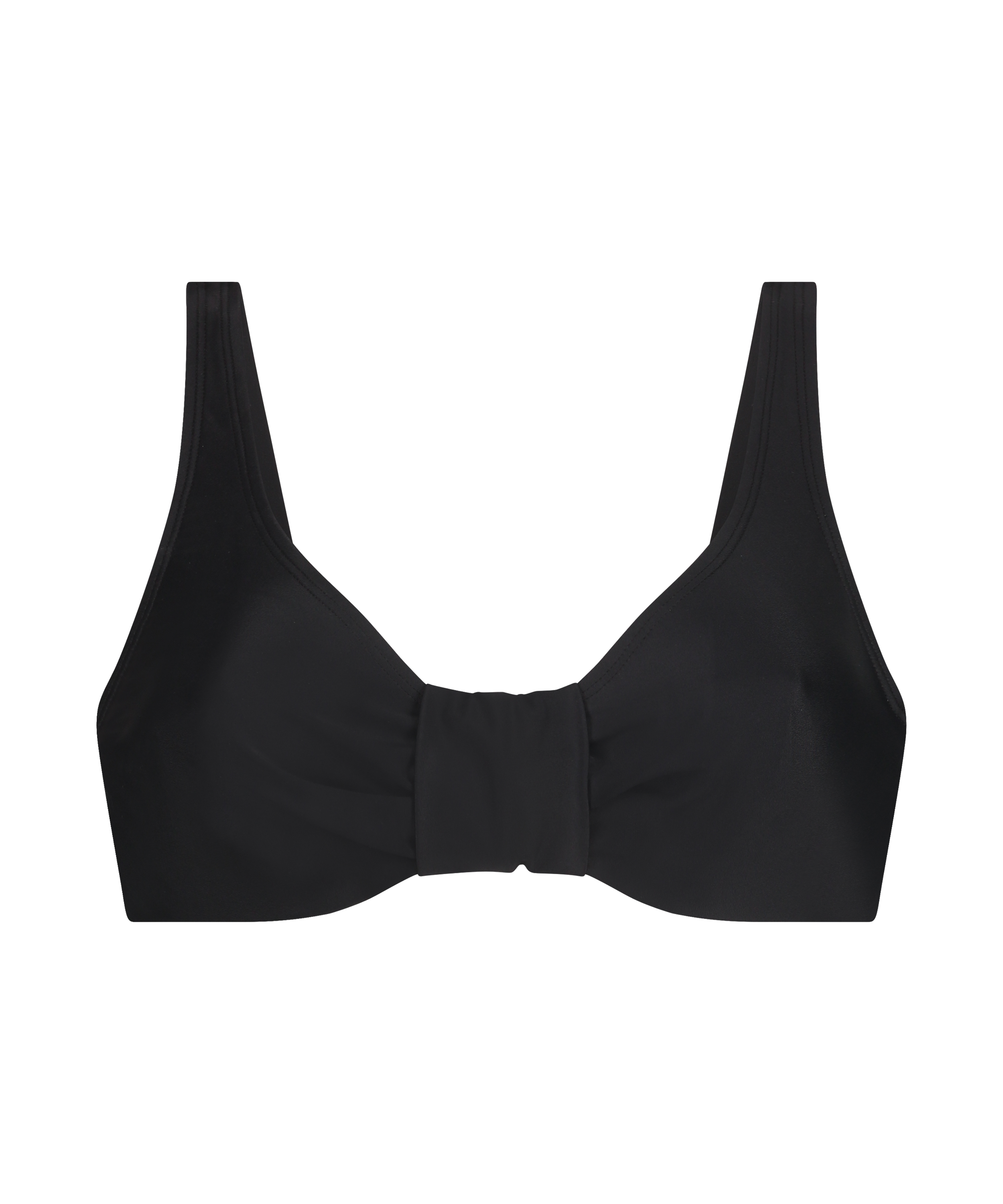 Nieusztywniona g&oacute;ra od bikini z fiszbinami Luxe, Czarny, main