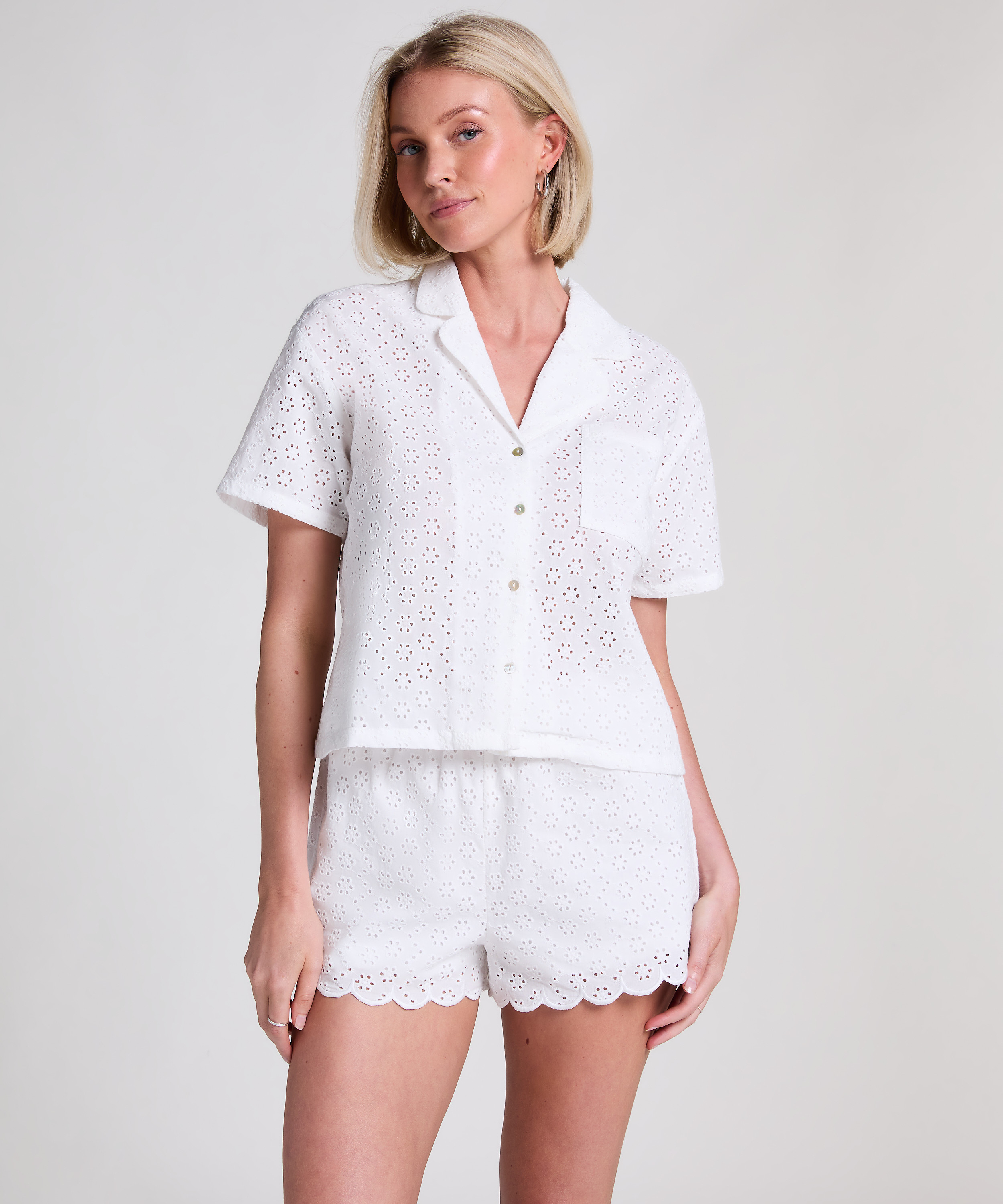 Kurtka Broiderie Anglaise, Biały, main