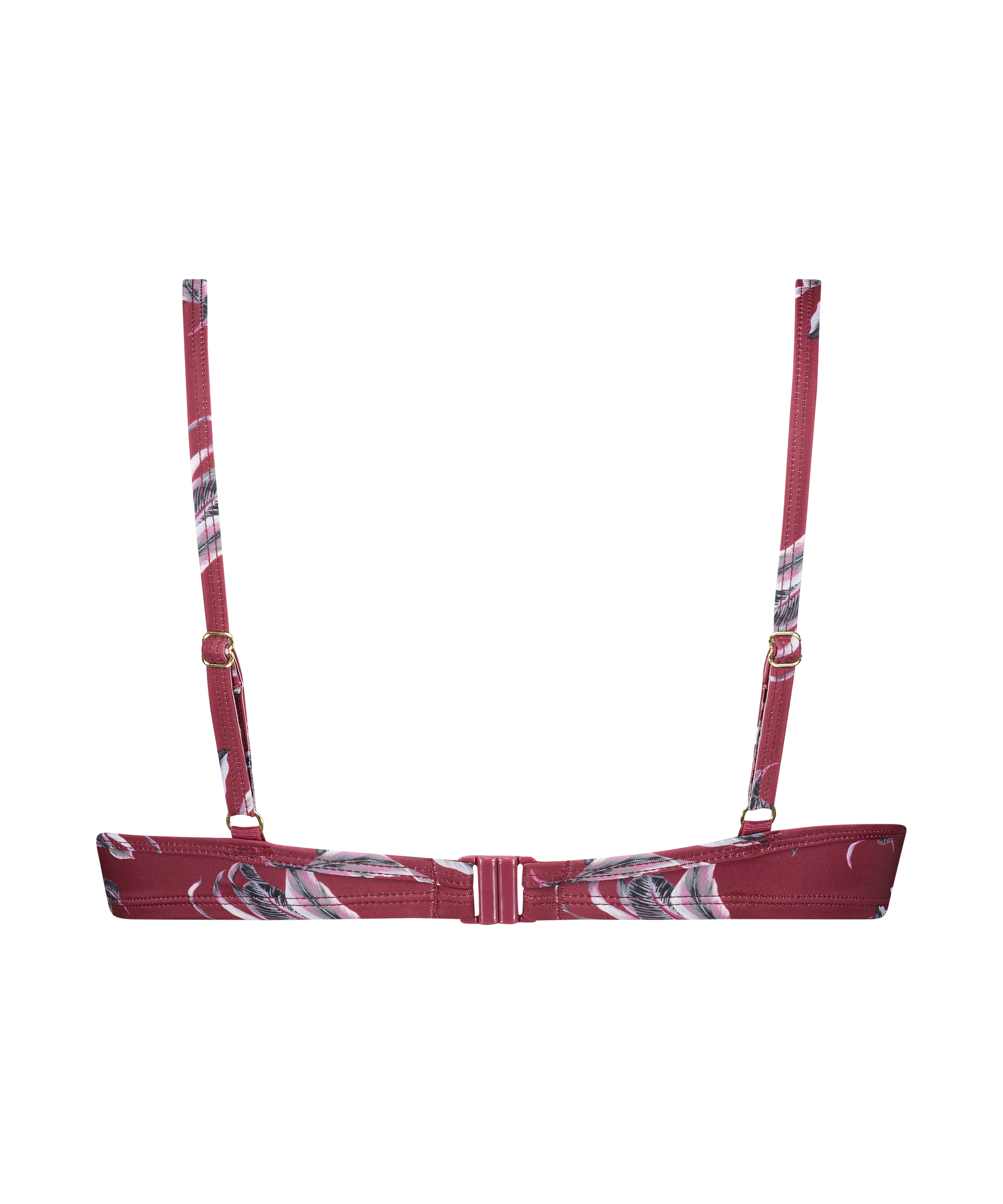 Nieusztywniona g&oacute;ra od bikini z fiszbinami Tropic Glam, Czerwony, main