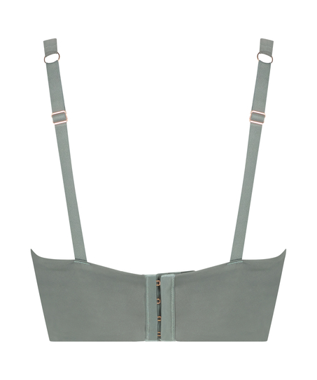 Usztywniony długi biustonosz z fiszbinami Nicole, Zielony