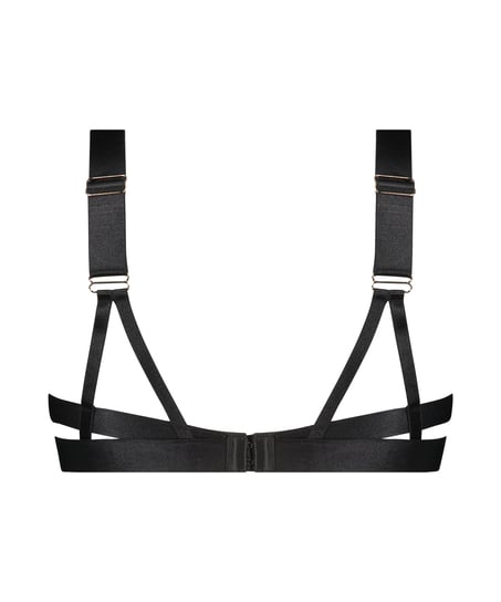 Nieusztywniany biustonosz z fiszbinami Casanova, Czarny