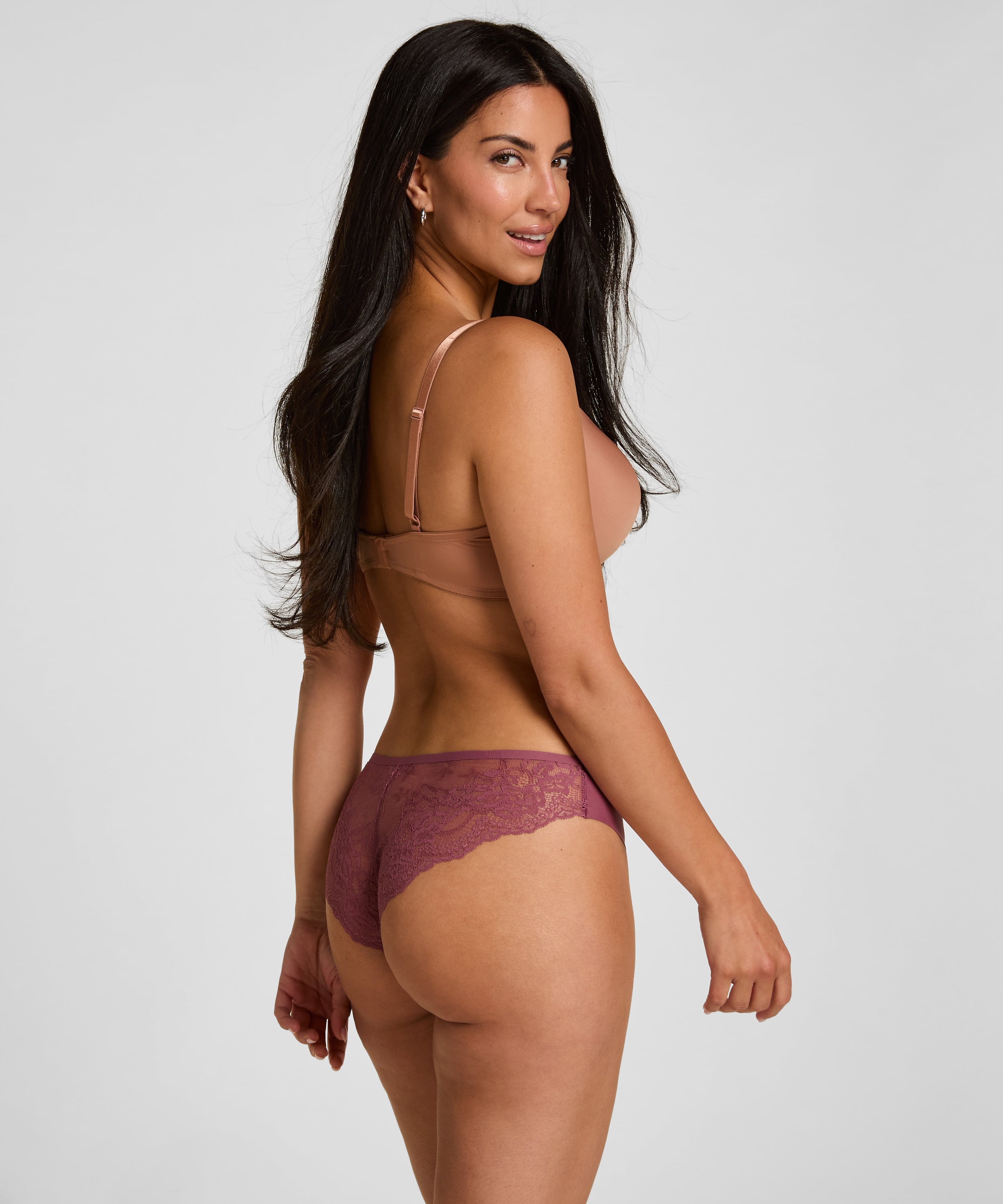 Brazyliany Invisible Lace Back, Fioletowy, main