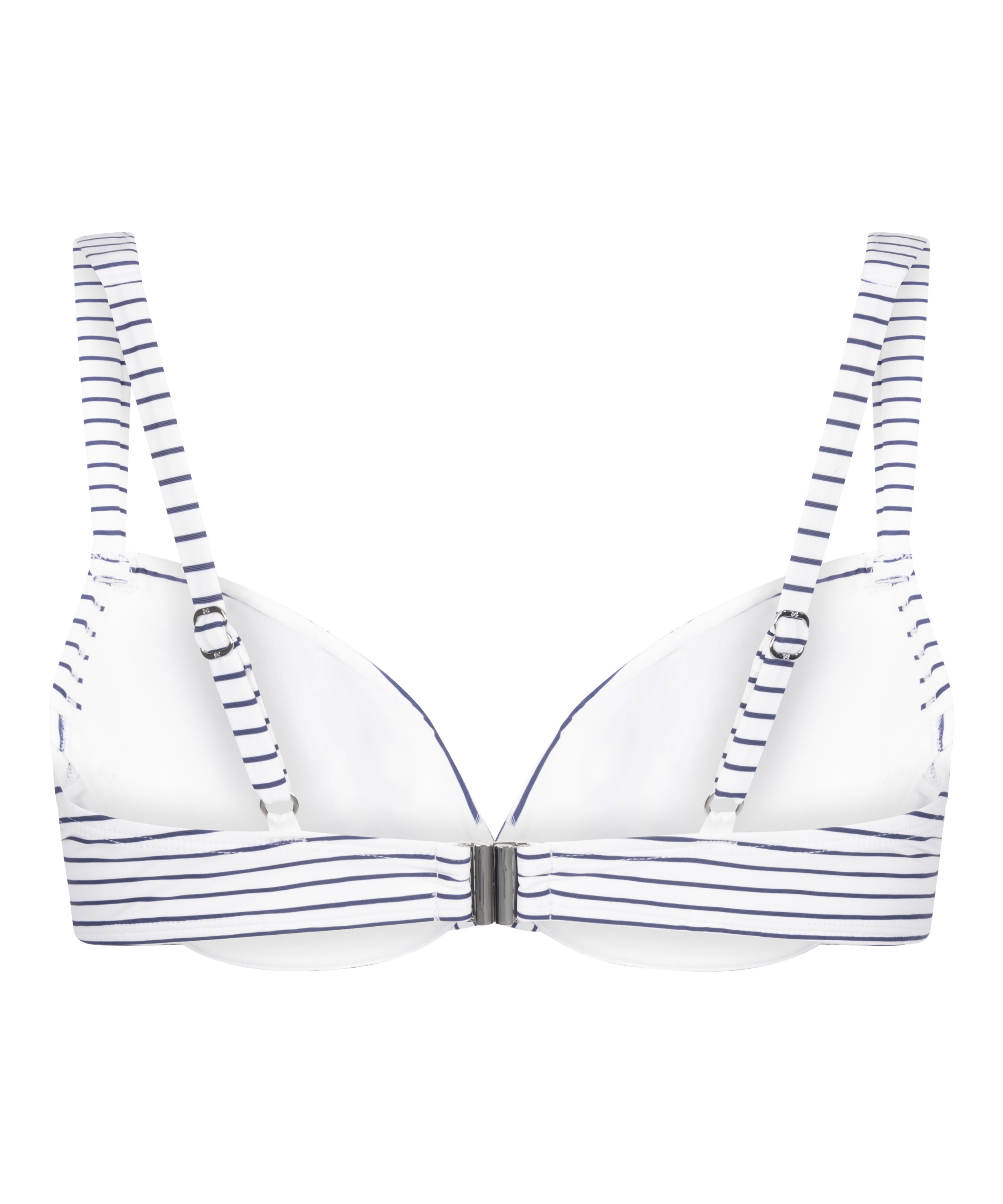 Biustonosz Bikini z Fiszbinami i Wkładkami Stripes, Biały, main