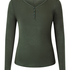 Bluza piżamowa Henley z długim rękawem, Zielony