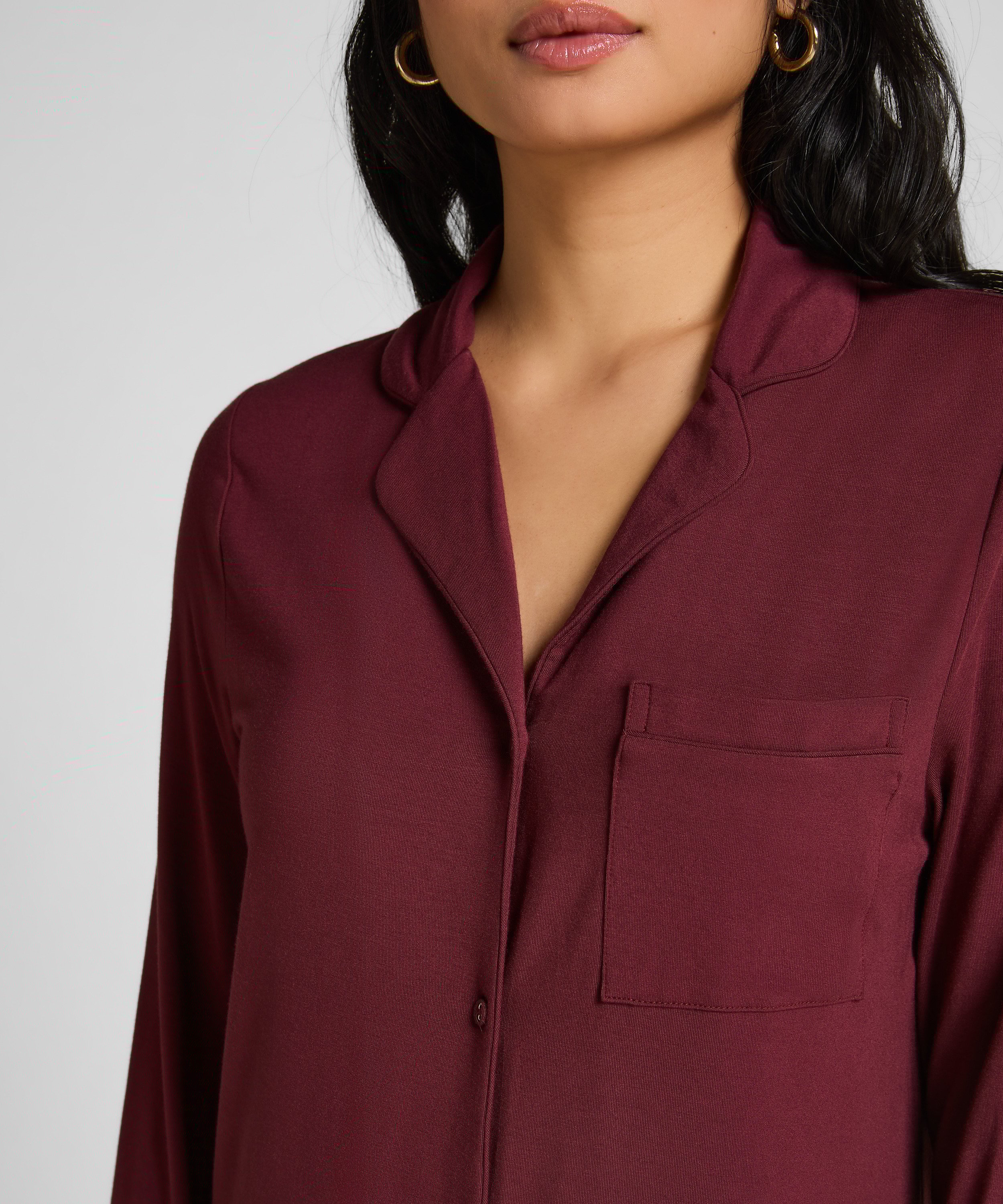 Sukienka Essential z dżerseju z długim rękawem, Fioletowy, main