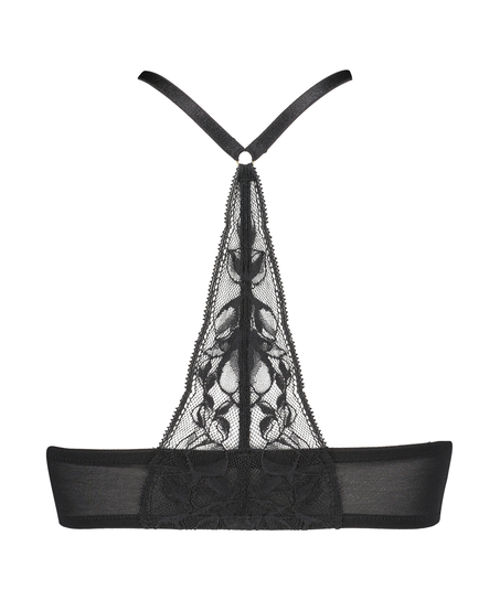 Usztywniony biustonosz push-up z fiszbinami Marit, Czarny