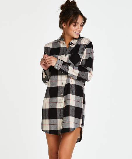 Longsleeved Nightshirt, Czarny