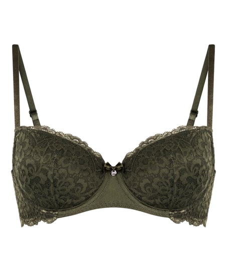 Biustonosz usztywniany z fiszbinami Marine, Zielony