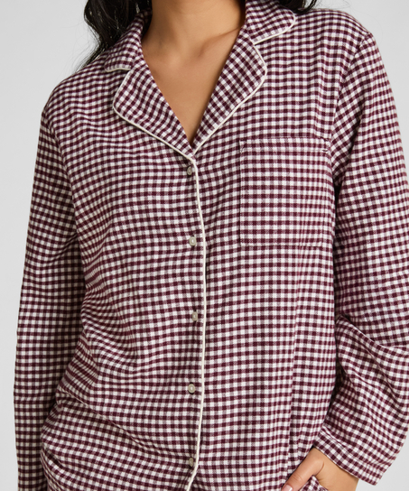 Top piżamowy Flanel Essentials, Fioletowy