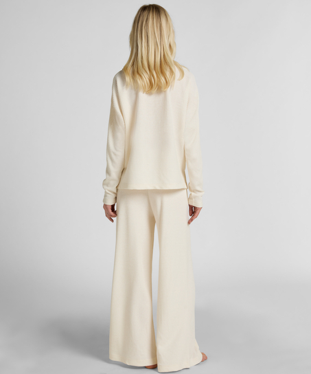 Spodnie Waffle Tracey, Biały