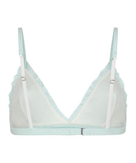 Mia Bralette - Tr&oacute;jkątny Biustonosz z Falbankami, Zielony