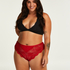 Brazyliany z wysokim stanem Curvy Heather, Czerwony