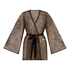 Kimono z siateczki w panterkę, Czarny