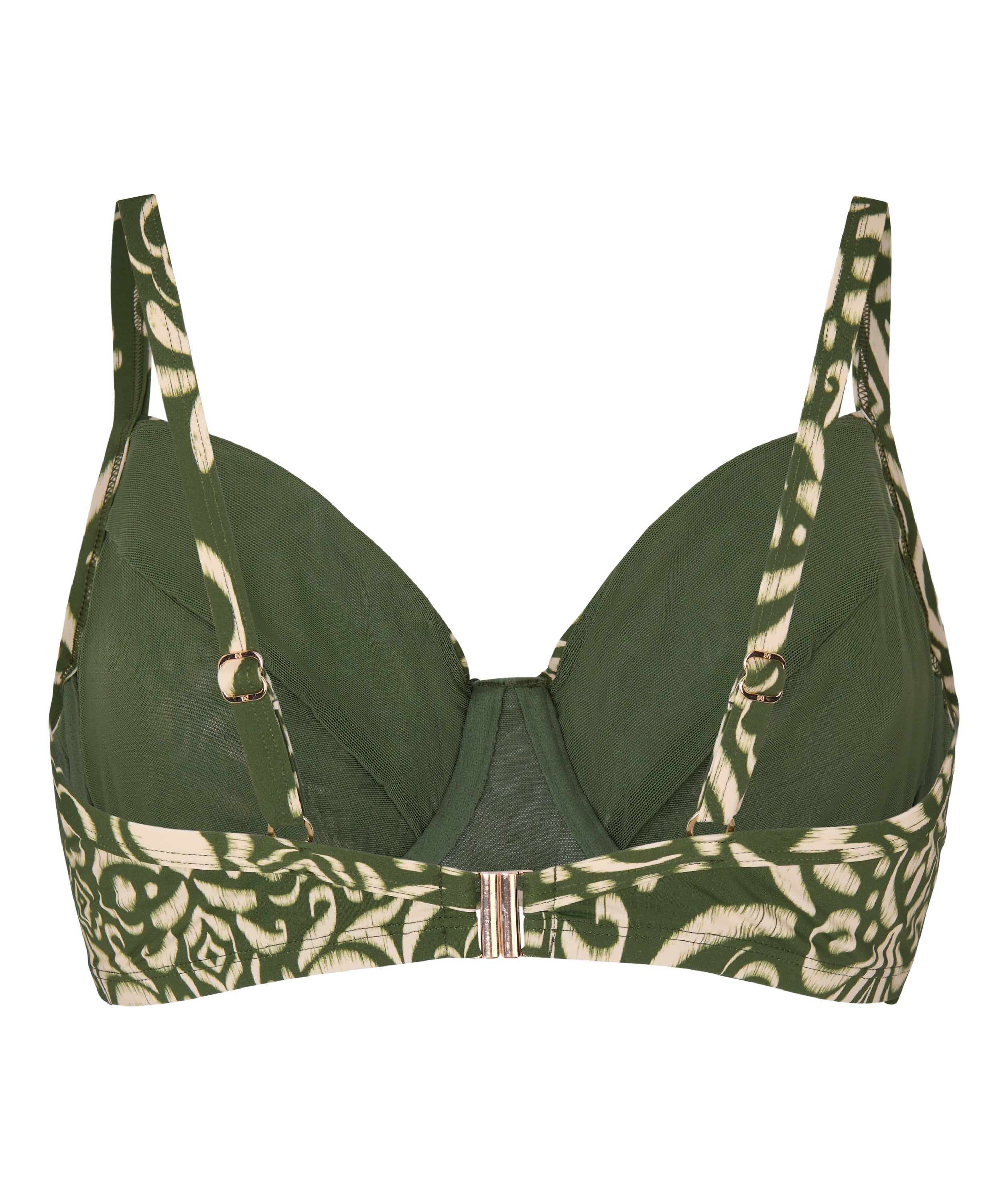 Biustonosz bikini z fiszbinami bez wypełnienia Cancun, Zielony, main