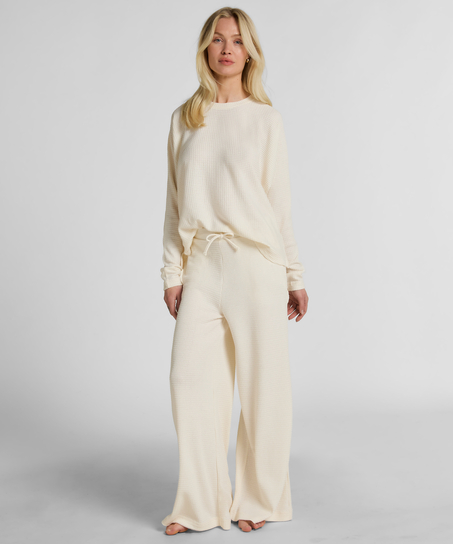 Spodnie Waffle Tracey, Biały