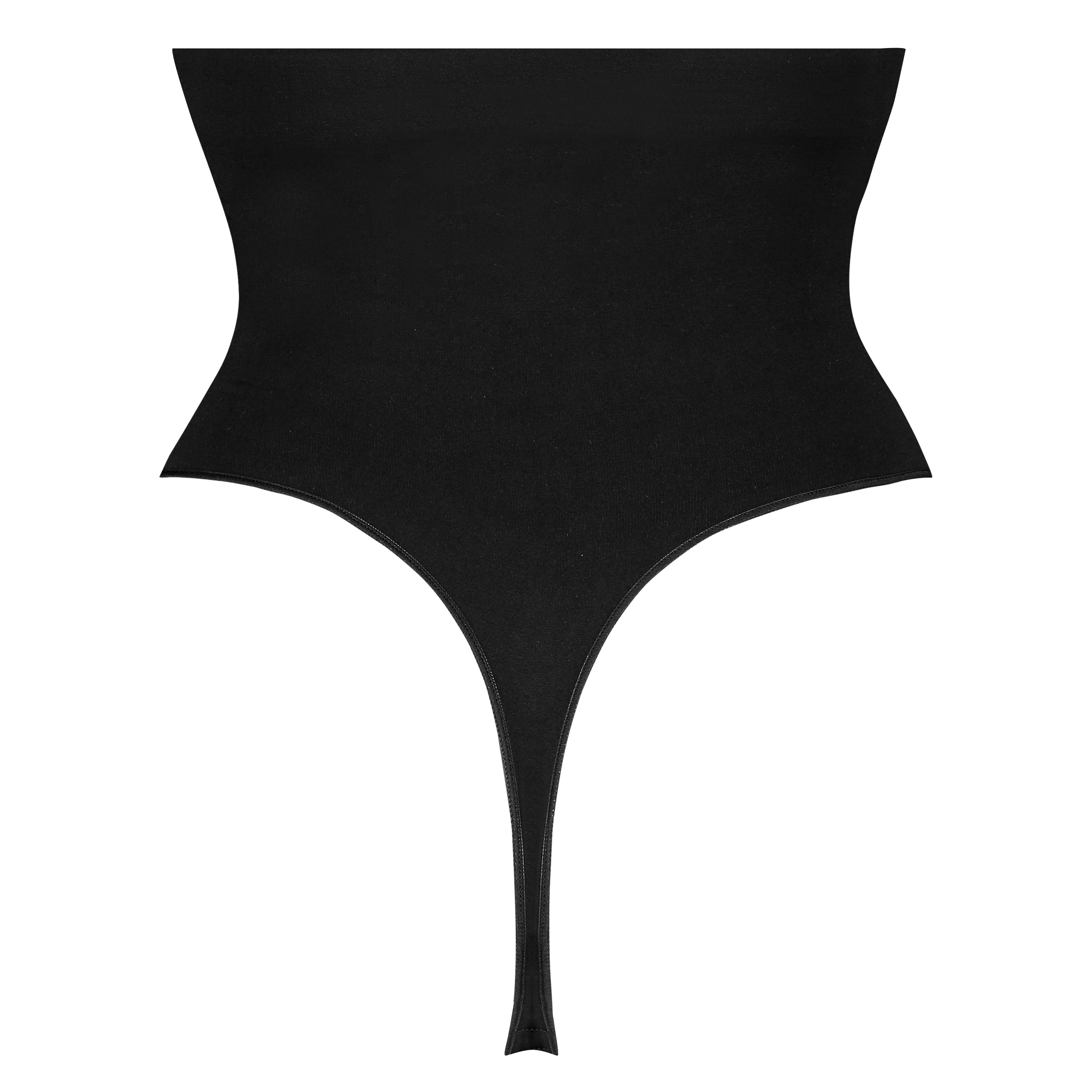 Firming high waisted thong - Level 2, Czarny, main