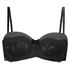 Donatella padded strapless underwired bra, Czarny