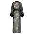 Lotus long chiffon kimono, Czarny