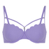 Usztywniany top bikini z fiszbinami Scallop, Fioletowy