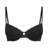 Usztywniony biustonosz push-up z fiszbinami Essential, Czarny