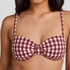 Usztywniany Biustonosz Bikini z Fiszbinami Amalfi, Czerwony