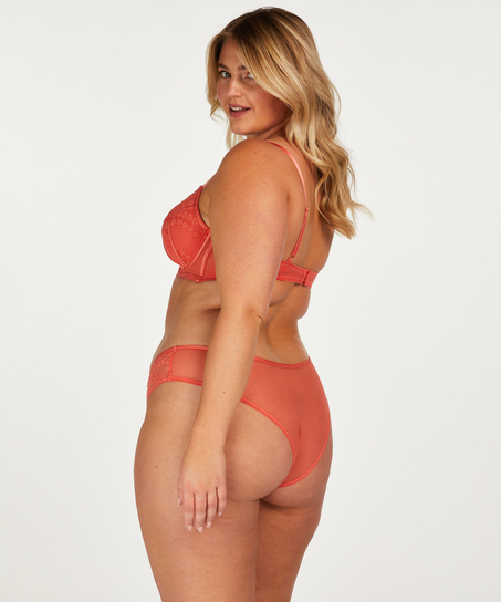 Biustonosz usztywniany z fiszbinami Emily, Pomarańczowy