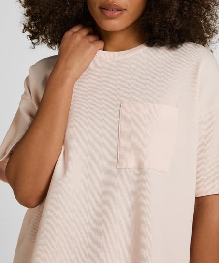 Pyjama Top Waffle, R&oacute;żowy