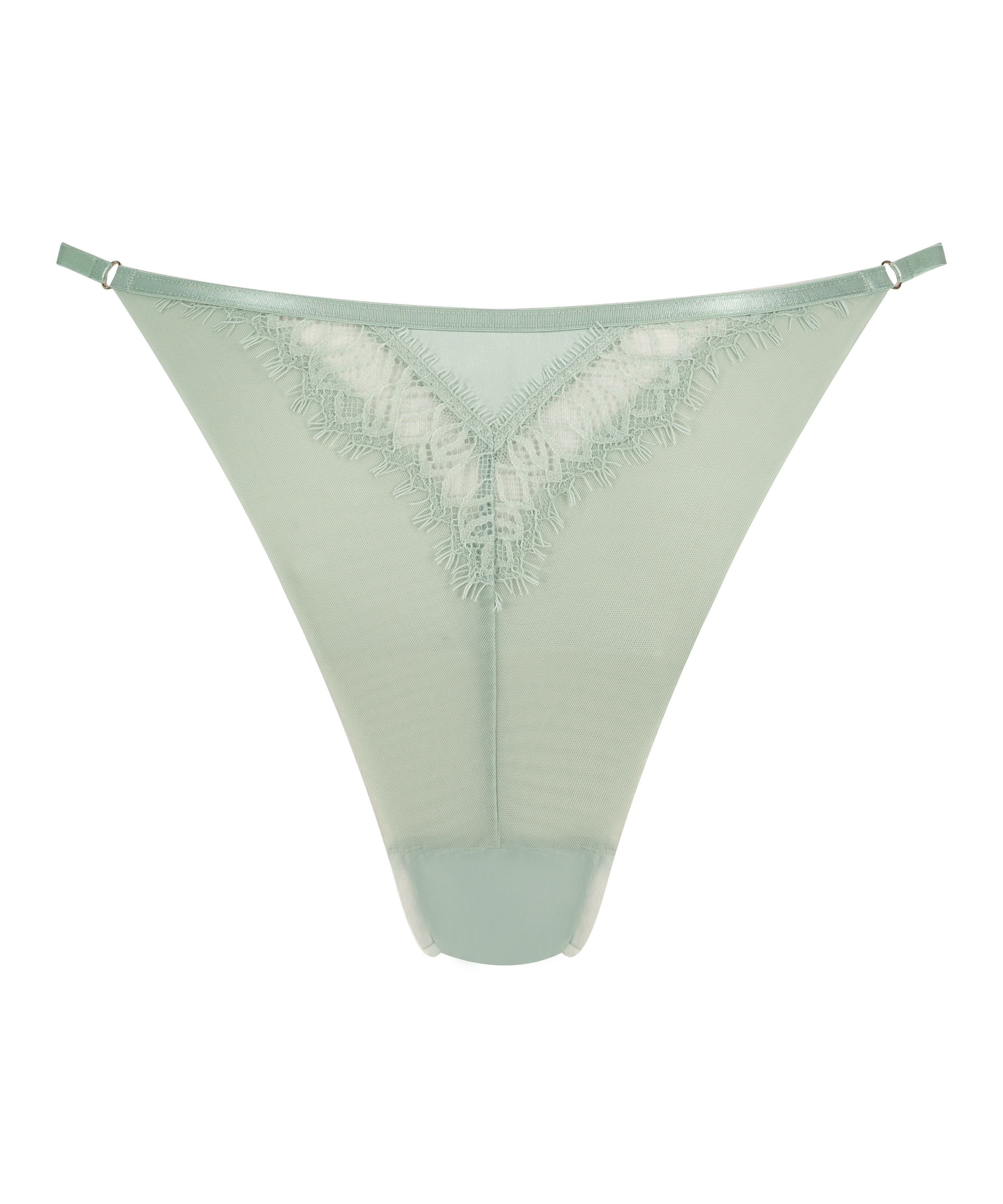 Majtki brazylijskie z wysokim wycięciem Aiko, Zielony, main