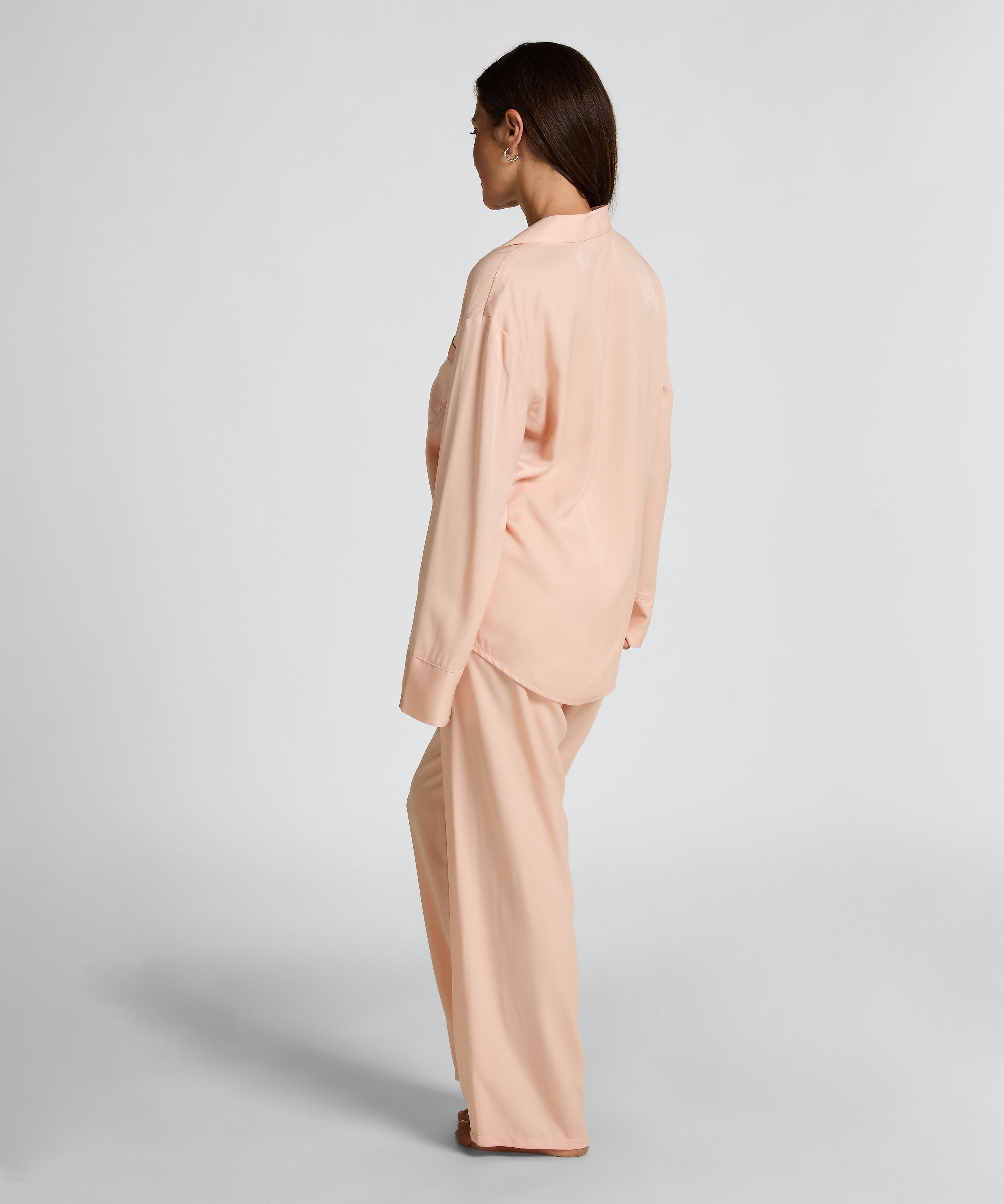 Kurtka z satyny z długimi rękawami Ayla, R&oacute;żowy, main