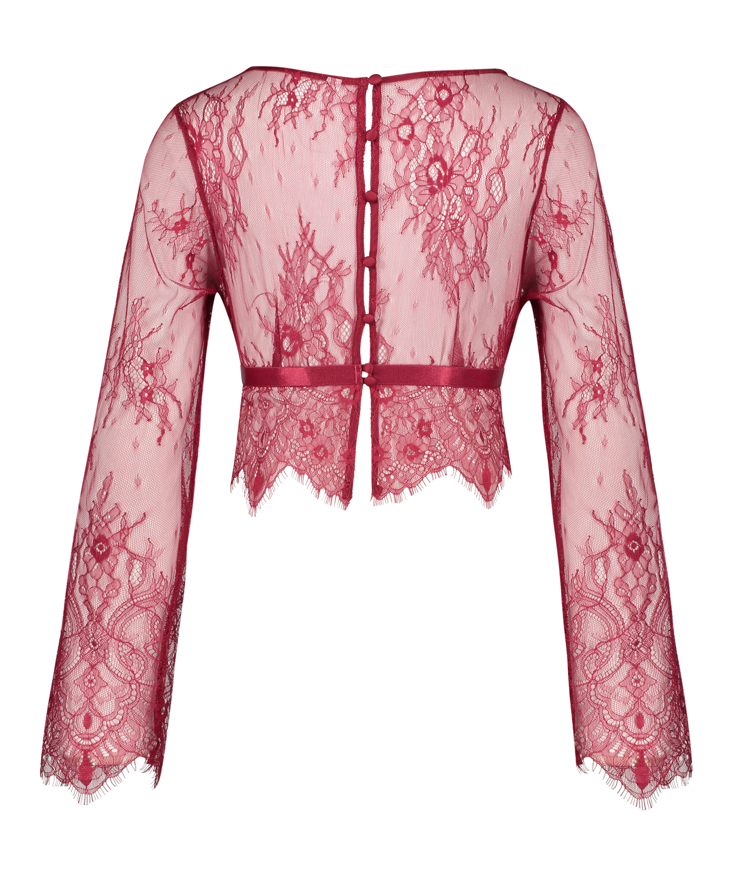 Koronkowy top, Czerwony, main