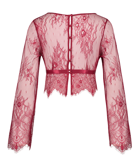 Koronkowy top, Czerwony