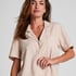 Bluza lniana w kratę, Biały