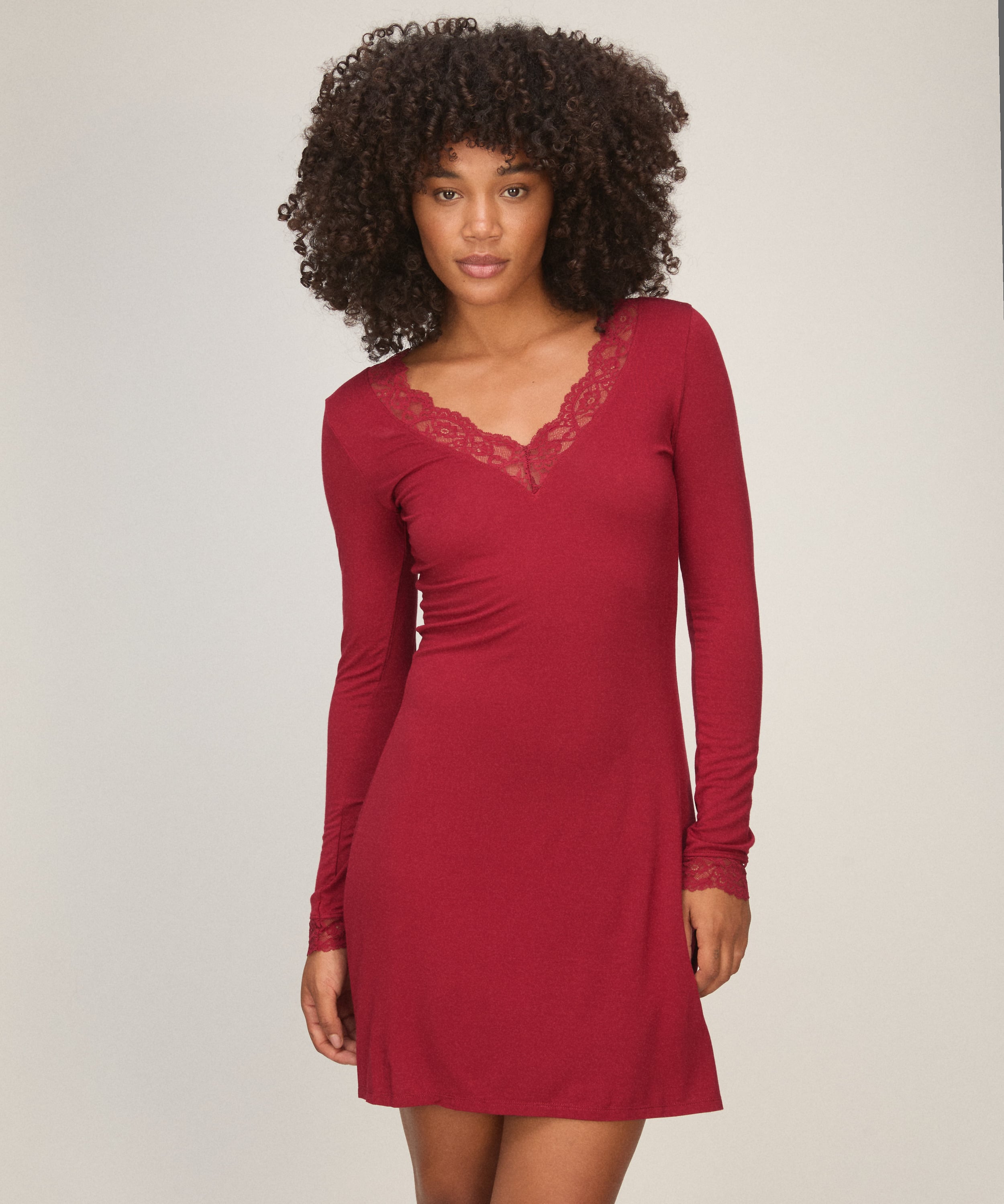 Koszula nocna Lace Nana, Czerwony, main