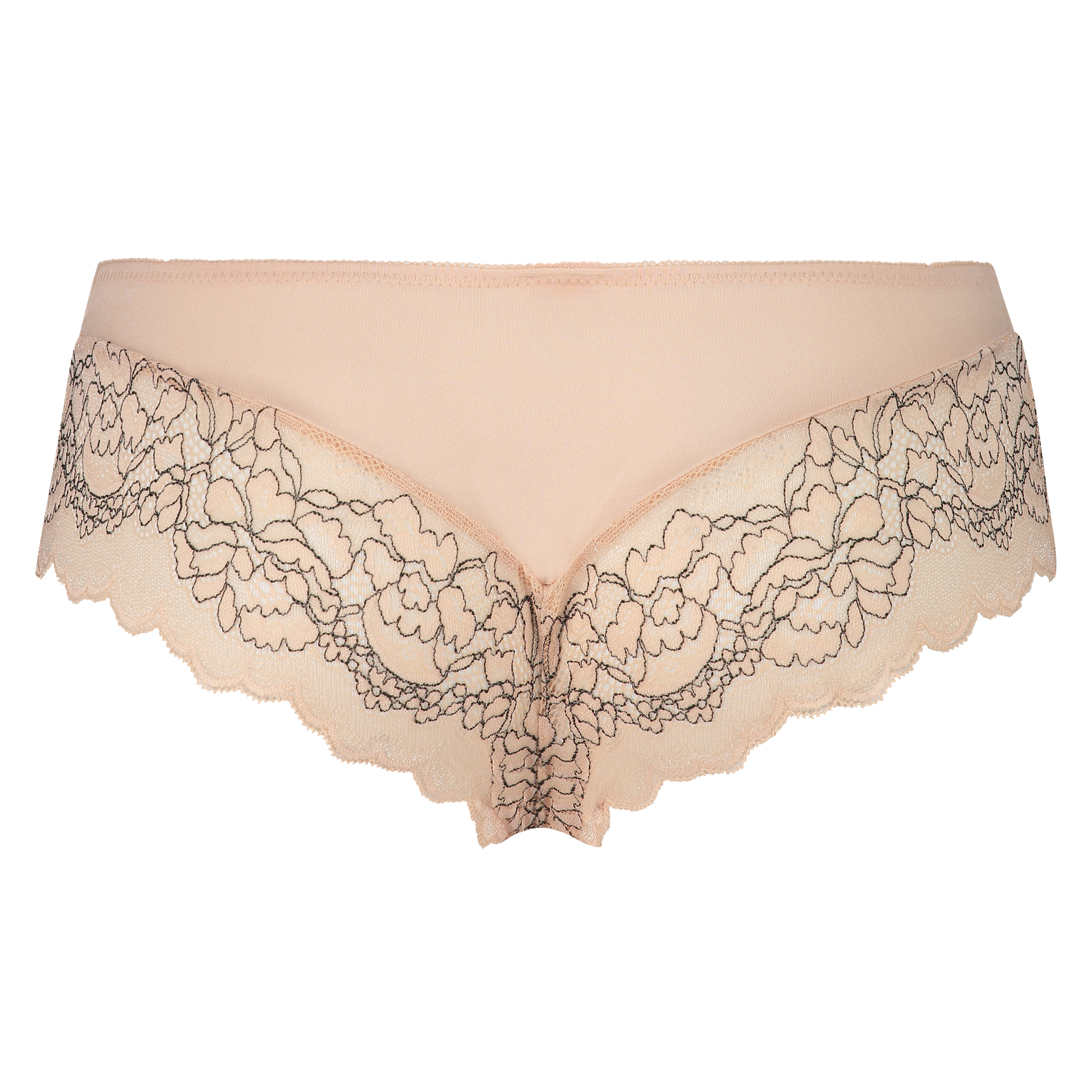 Brazyliany z koronki i mikrofibry, Beżowy, main