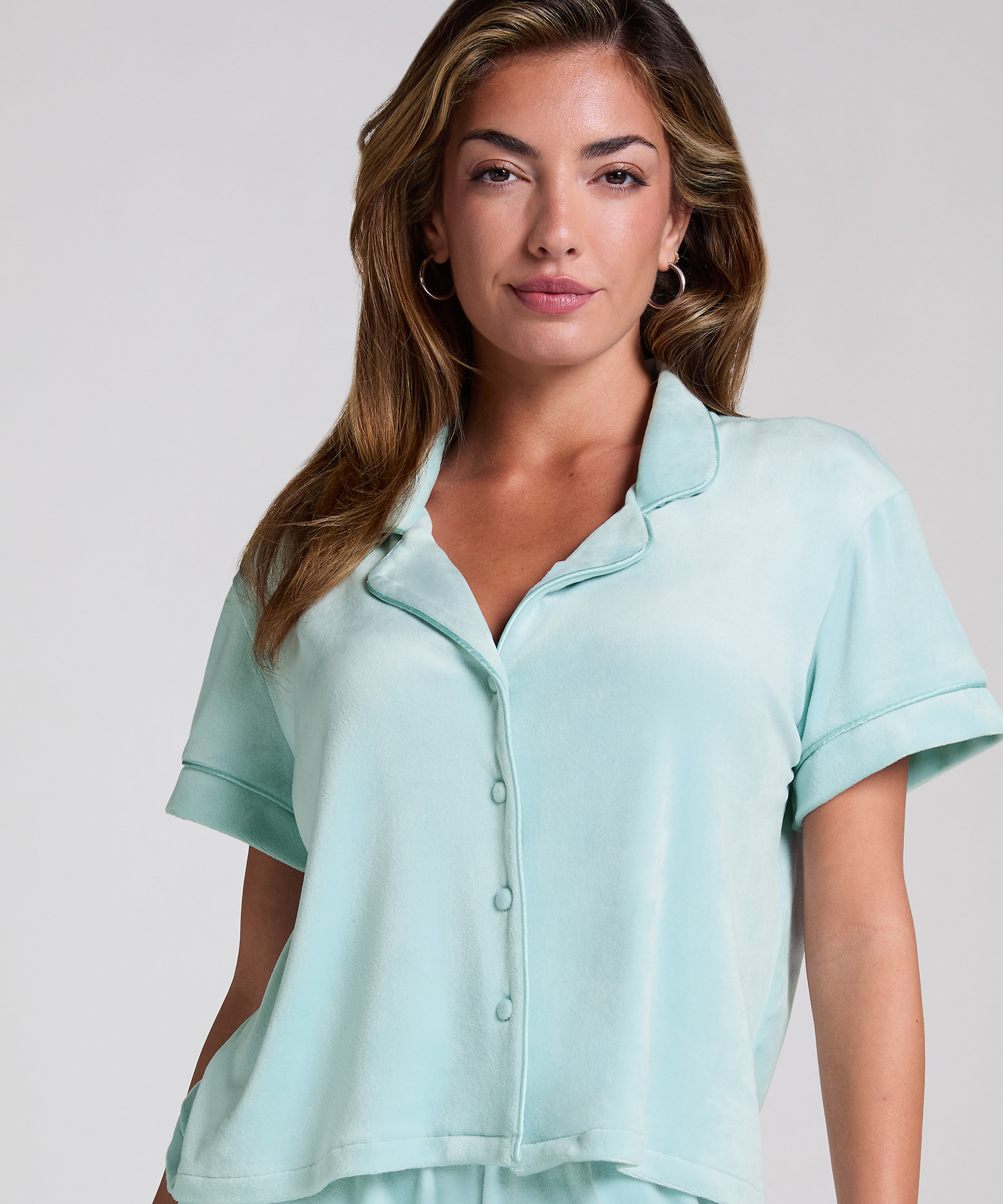 Bluza z weluru, Zielony, main