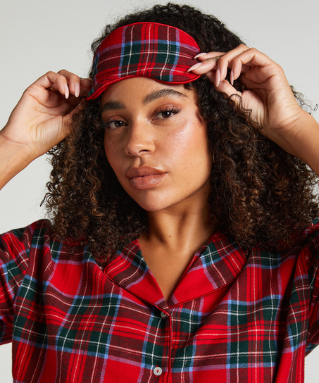 Maska do spania Flanela, Czerwony