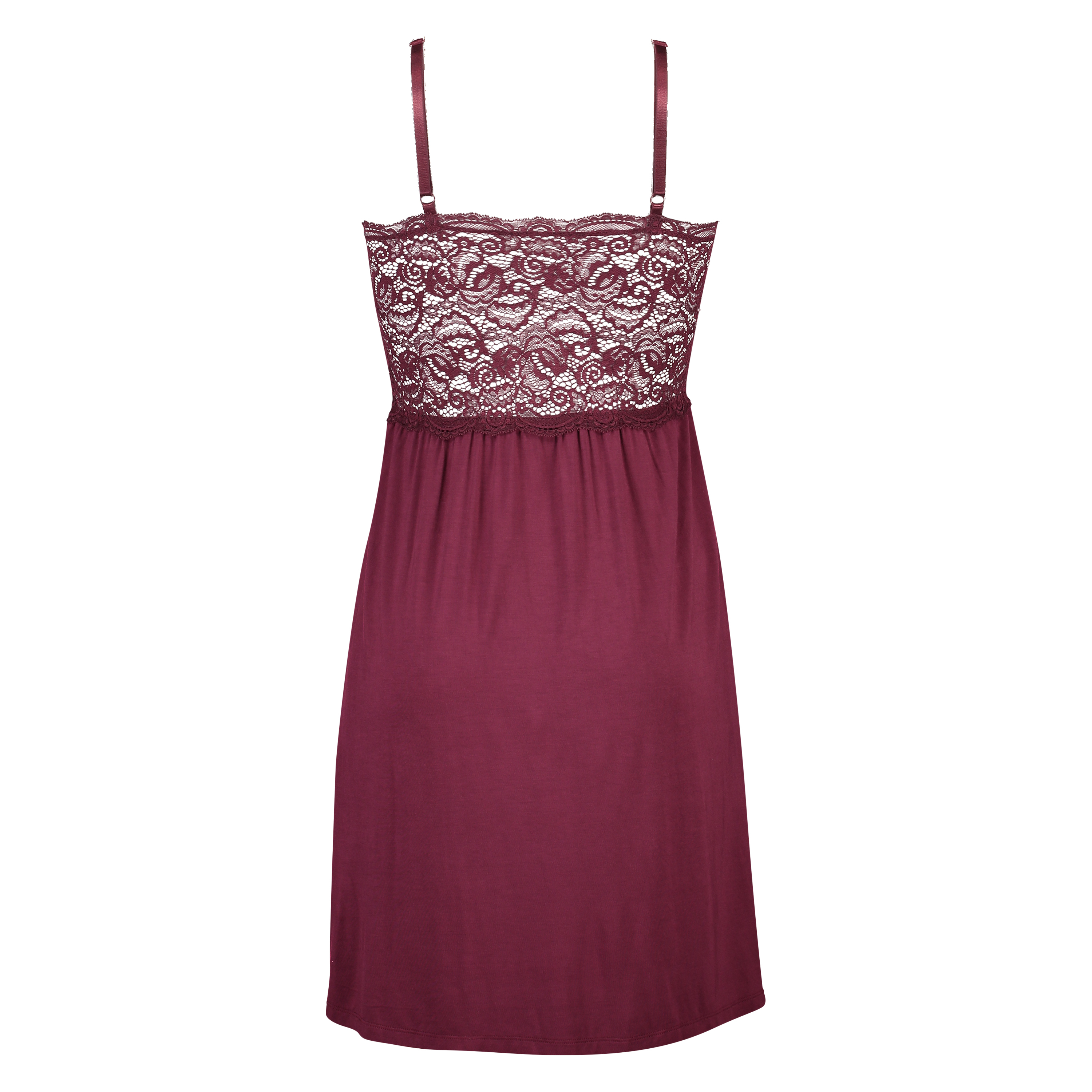 Jersey lace slipdress, Czerwony, main