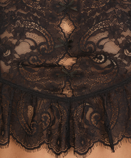 Top Allover Lace Legacy, Czarny