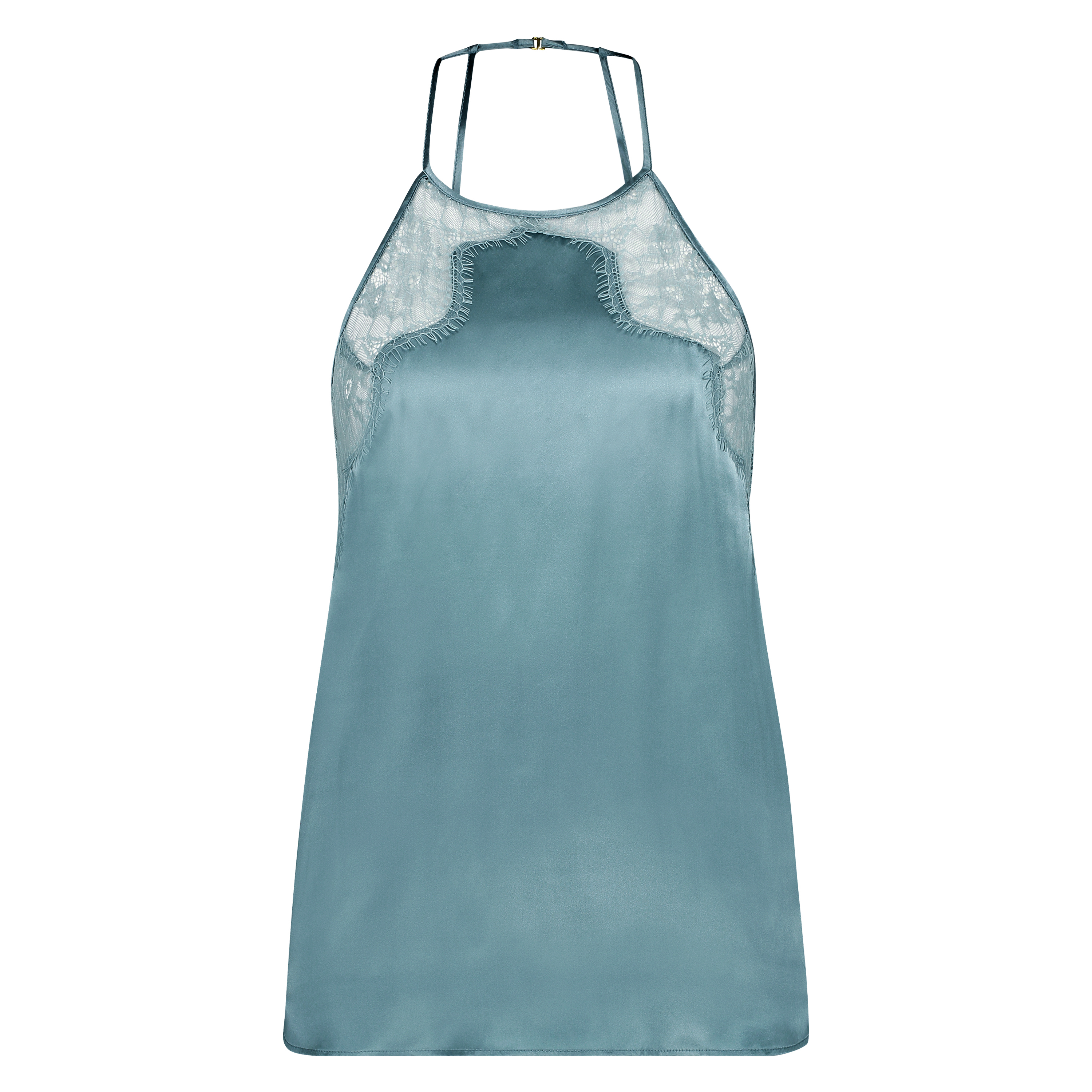 Silk cami top, Niebieski, main