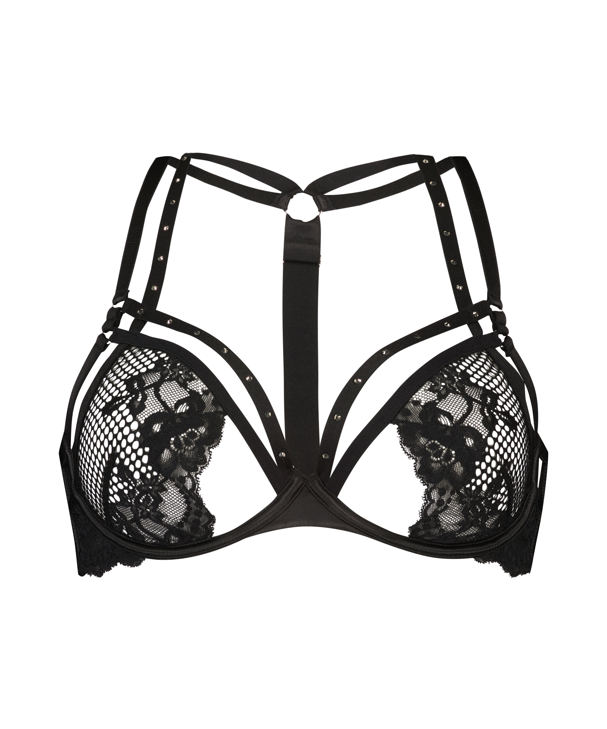 Nieusztywniony biustonosz z fiszbinami Monroe, Czarny, main