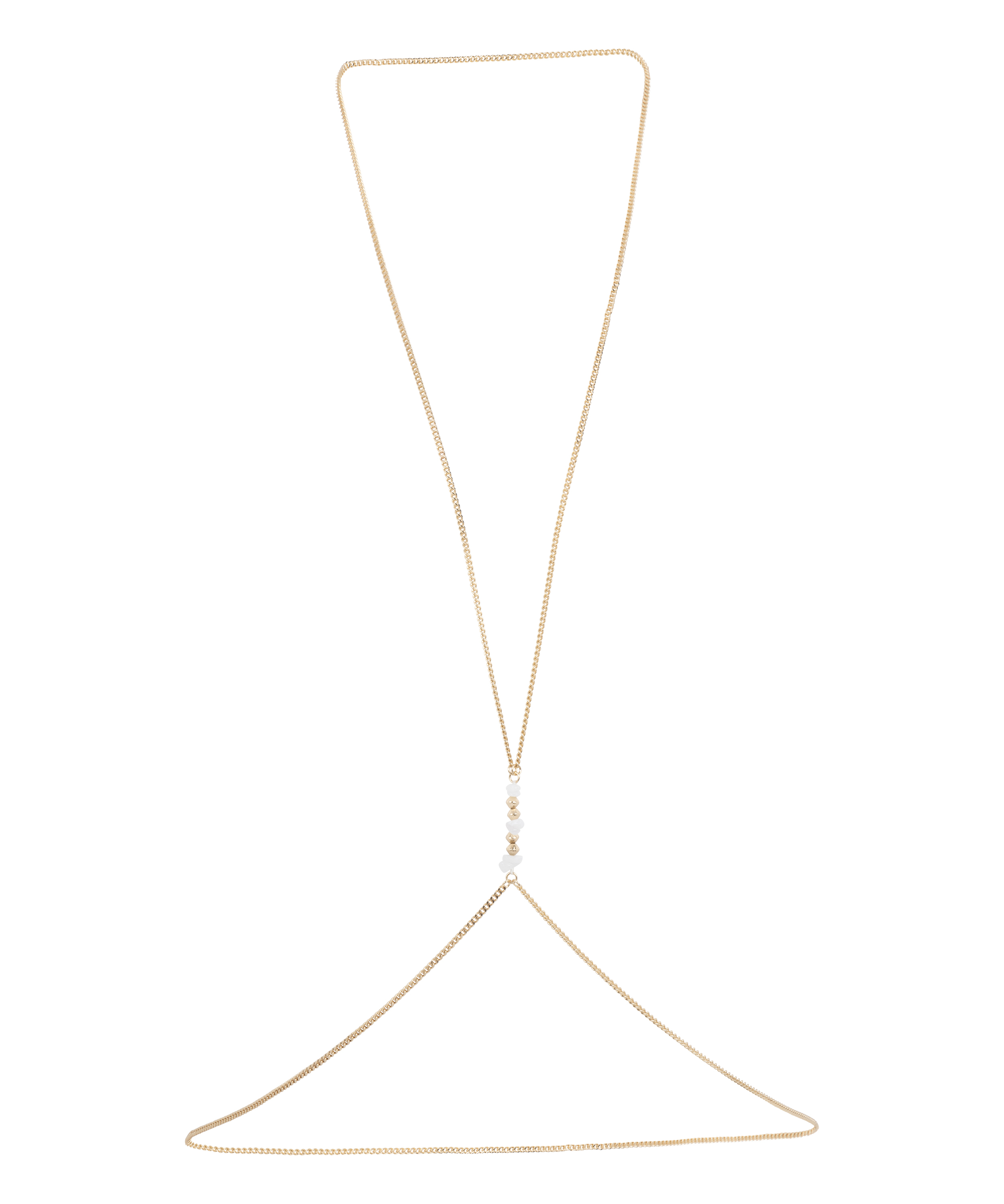 Łańcuszek Body Chain z perłami, Ż&oacute;łty, main