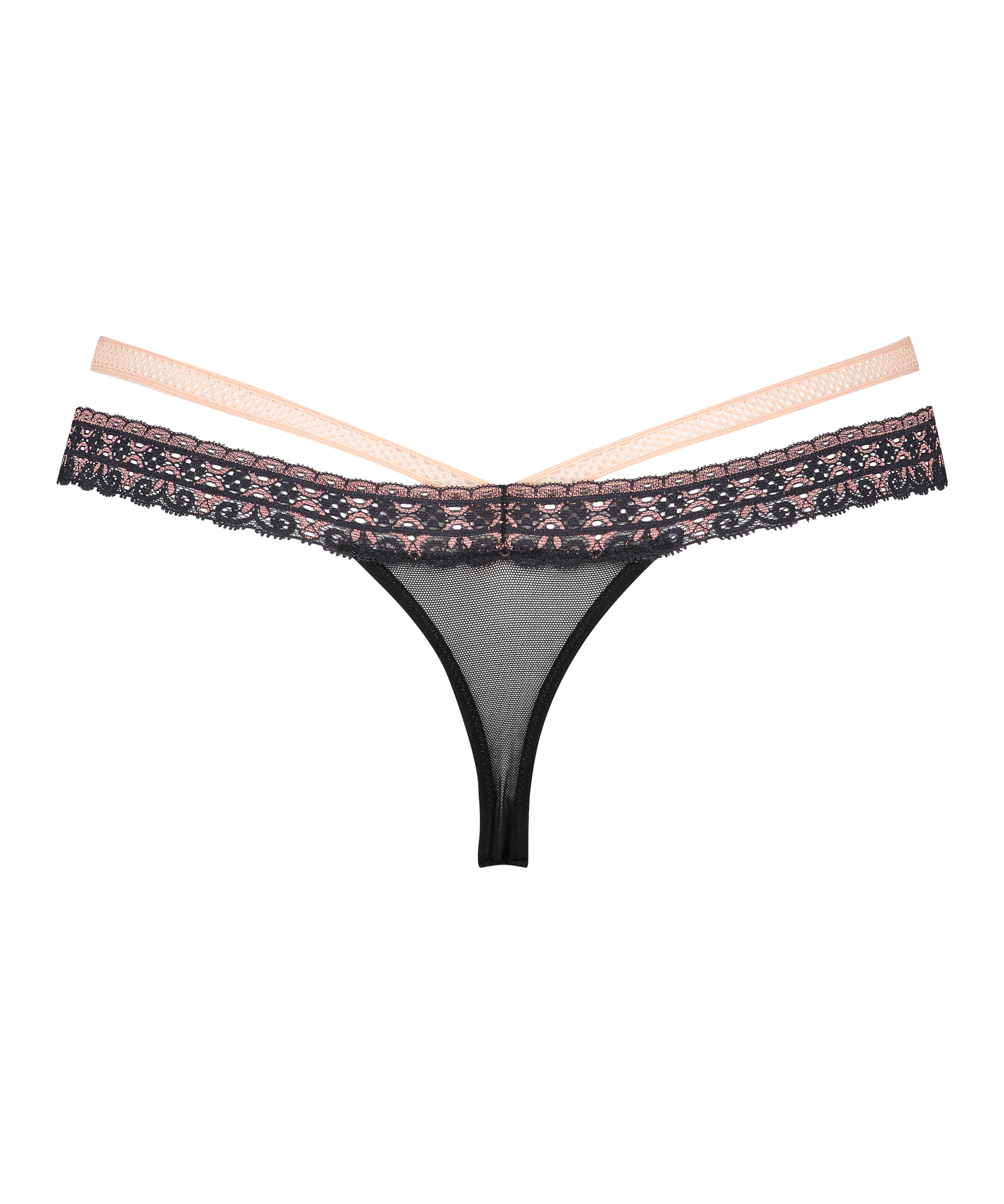Stringi Martha o bardzo niskim stanie, Czarny, main
