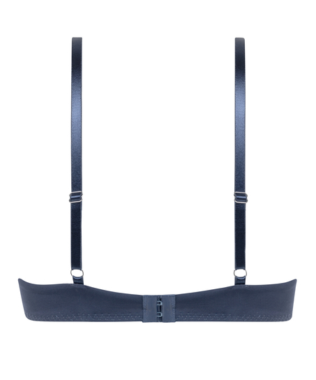 Biustonosz usztywniany z fiszbinami Pearlene, Niebieski