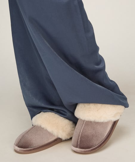 Kapcie Velour, Beżowy