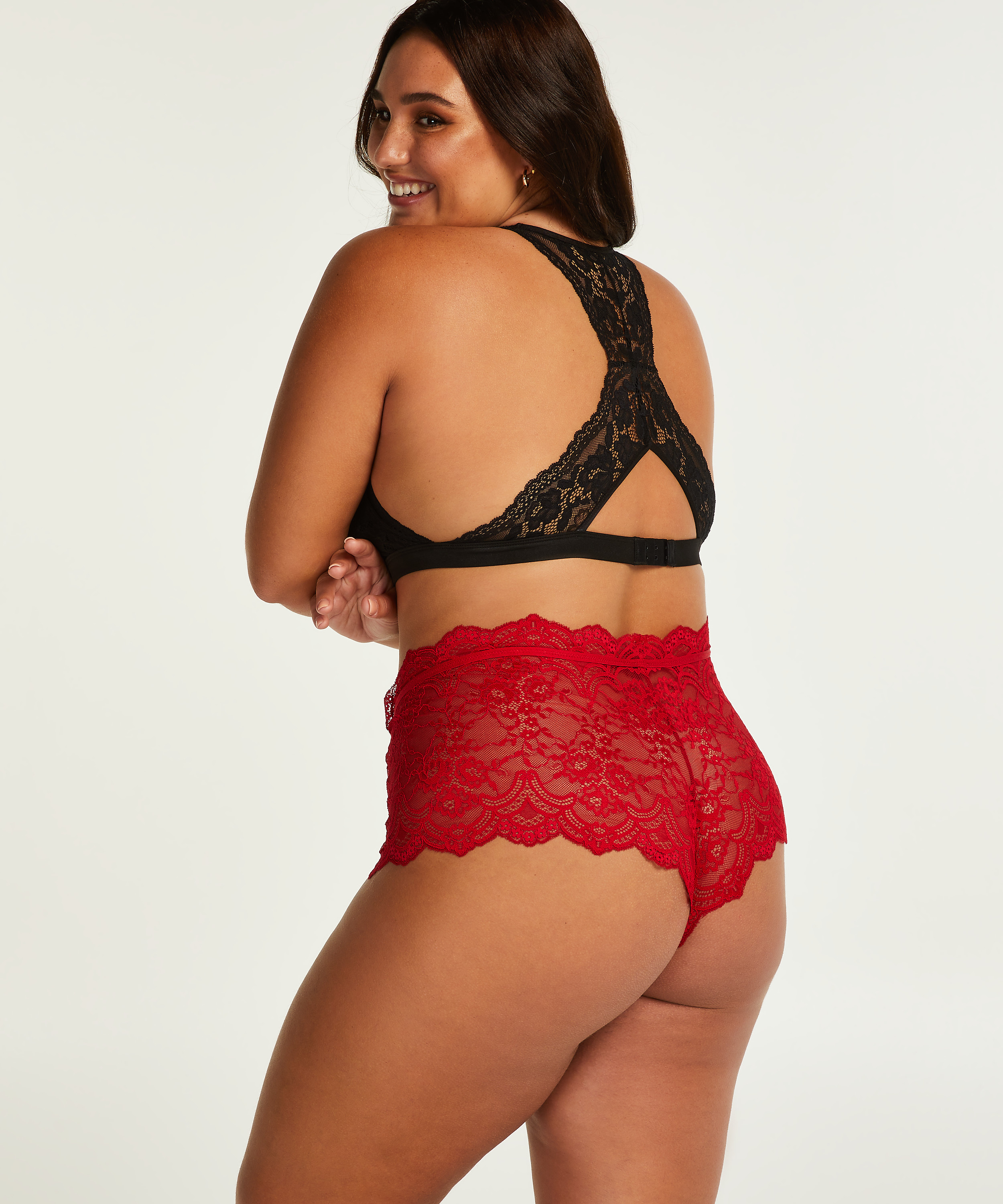 Bokserki Curvy May, Czerwony, main