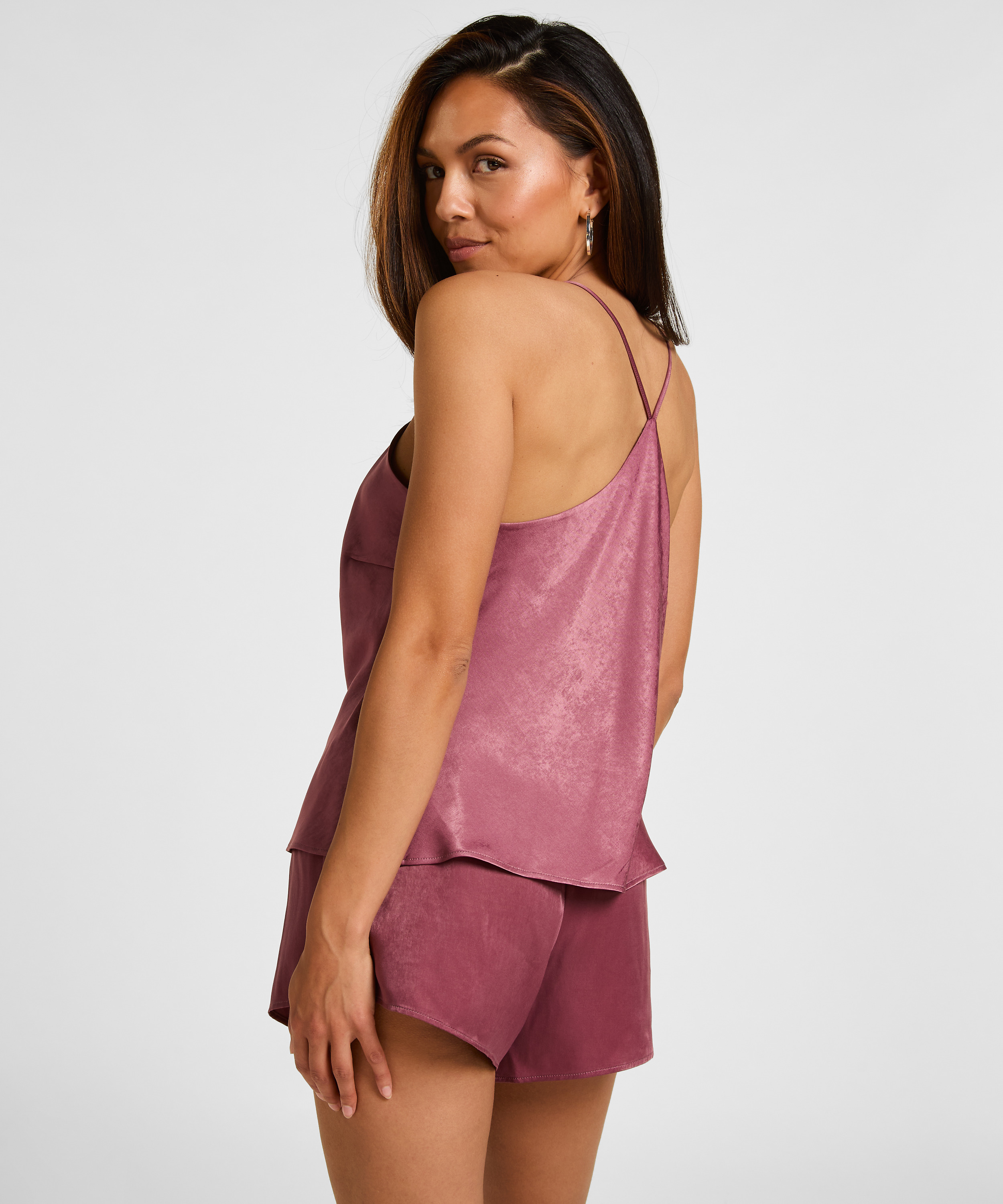 Satin Shorts Ayla, Fioletowy, main