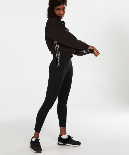 HKMX cropped sweater, Czarny